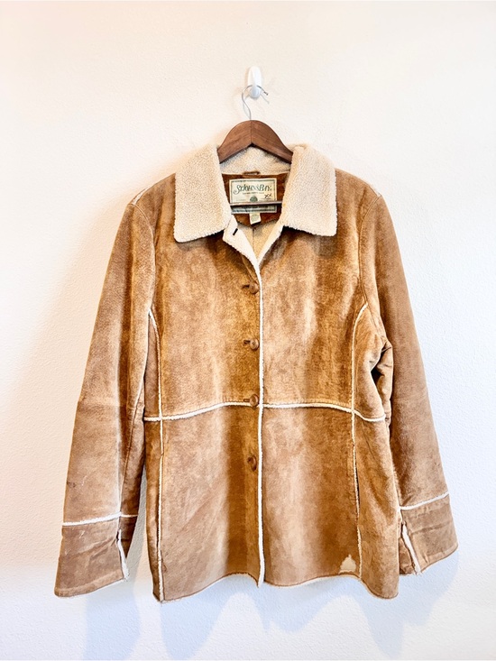St John’S Bay Jackets & Blazers - St. John’s Bay Vintage Washable Suede Jacket Petite XL Sherpa Western Ranch H99